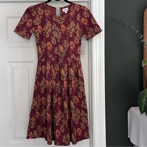 LuLaRoe feather Amelia dress XS great fall colors